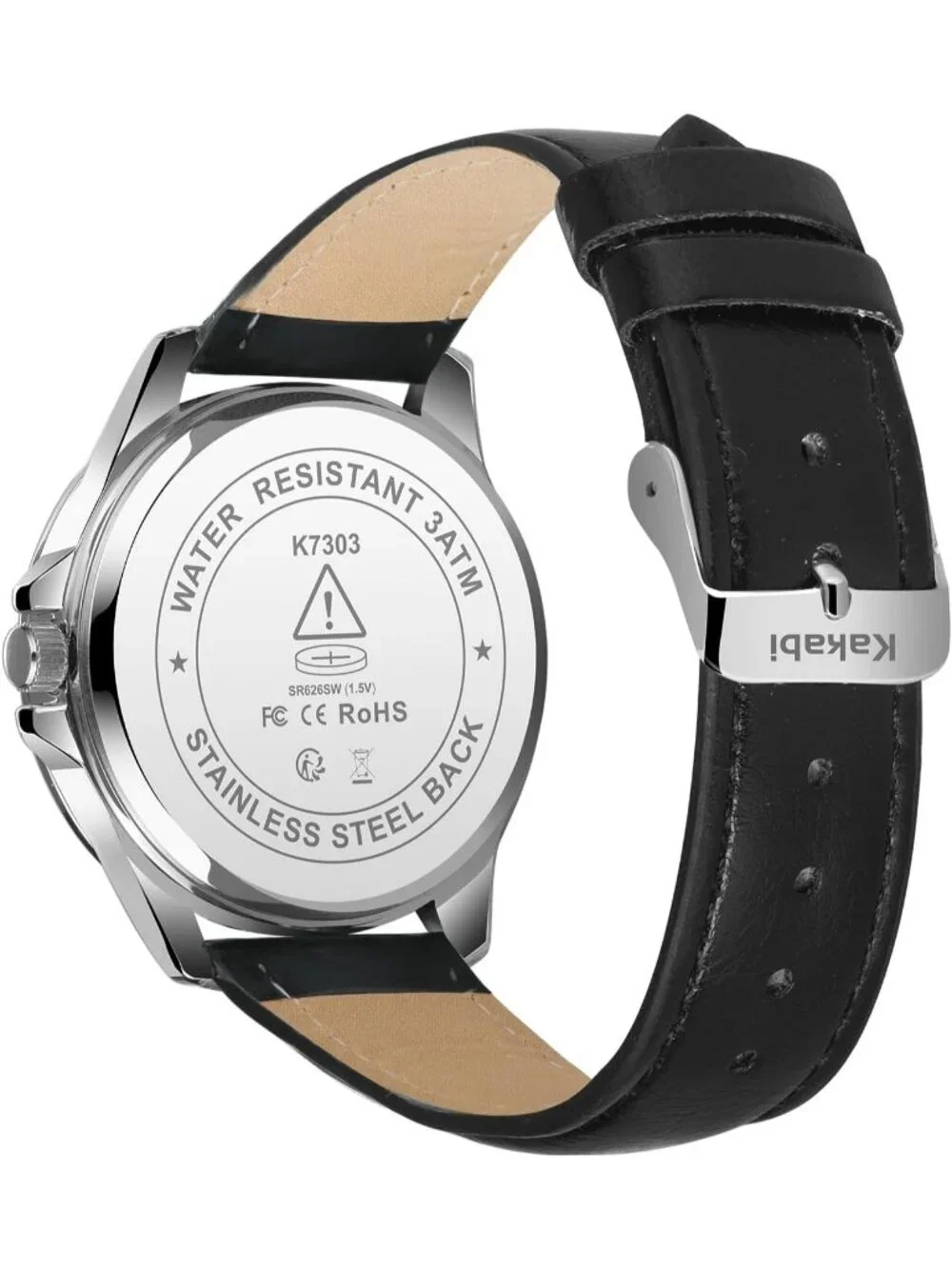 Men's Black Analog Quartz Minimalist Leather Strap Classic Waterproof Watch